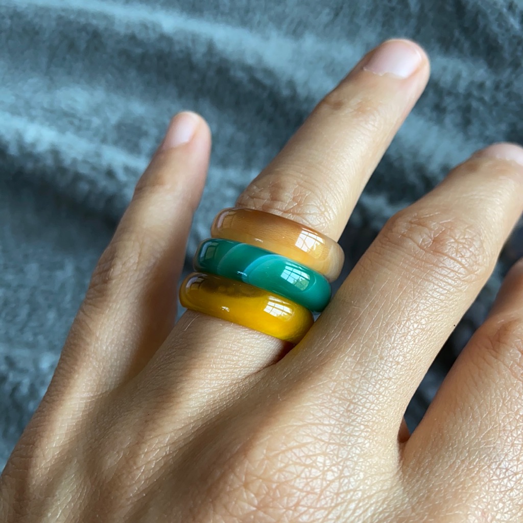 Agate Ring Set
